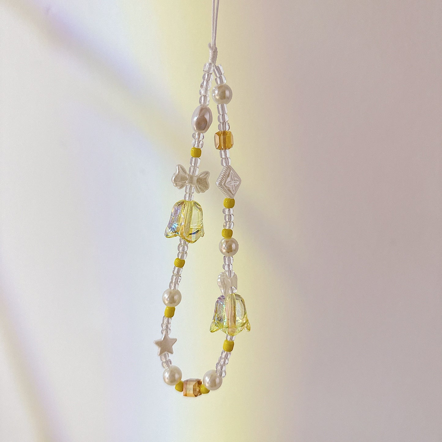 Cute Beaded Phone Charm Yellow series.Star Bead Phone Keychain.Phone String.Phone wristlet.Y2K charm.Camera Charm.Bag Charm.gift for her.