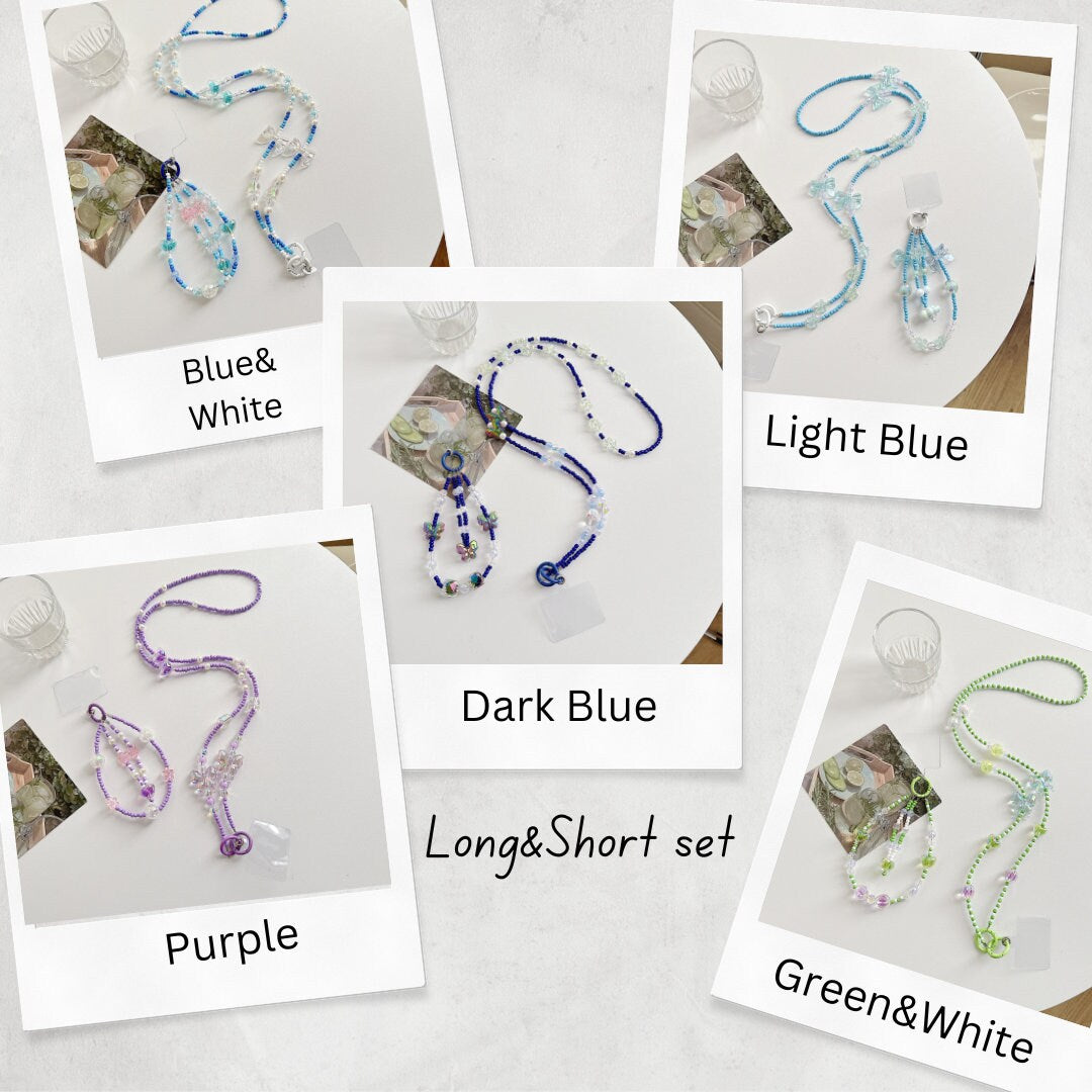 Handmade Crossbody Beaded Phone Straps.Bridesmaid gifts.Phone lanyard.Phone Charm set in 9 colors.Beaded Phone Wristlet.Keychain charm.