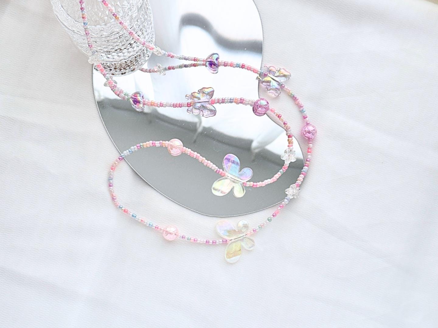 Handmade Crossbody Beaded Phone Strap Pink&Purple.High quality iridescent phone charm.Bridesmaid gifts.Universal fit cellphone holder.