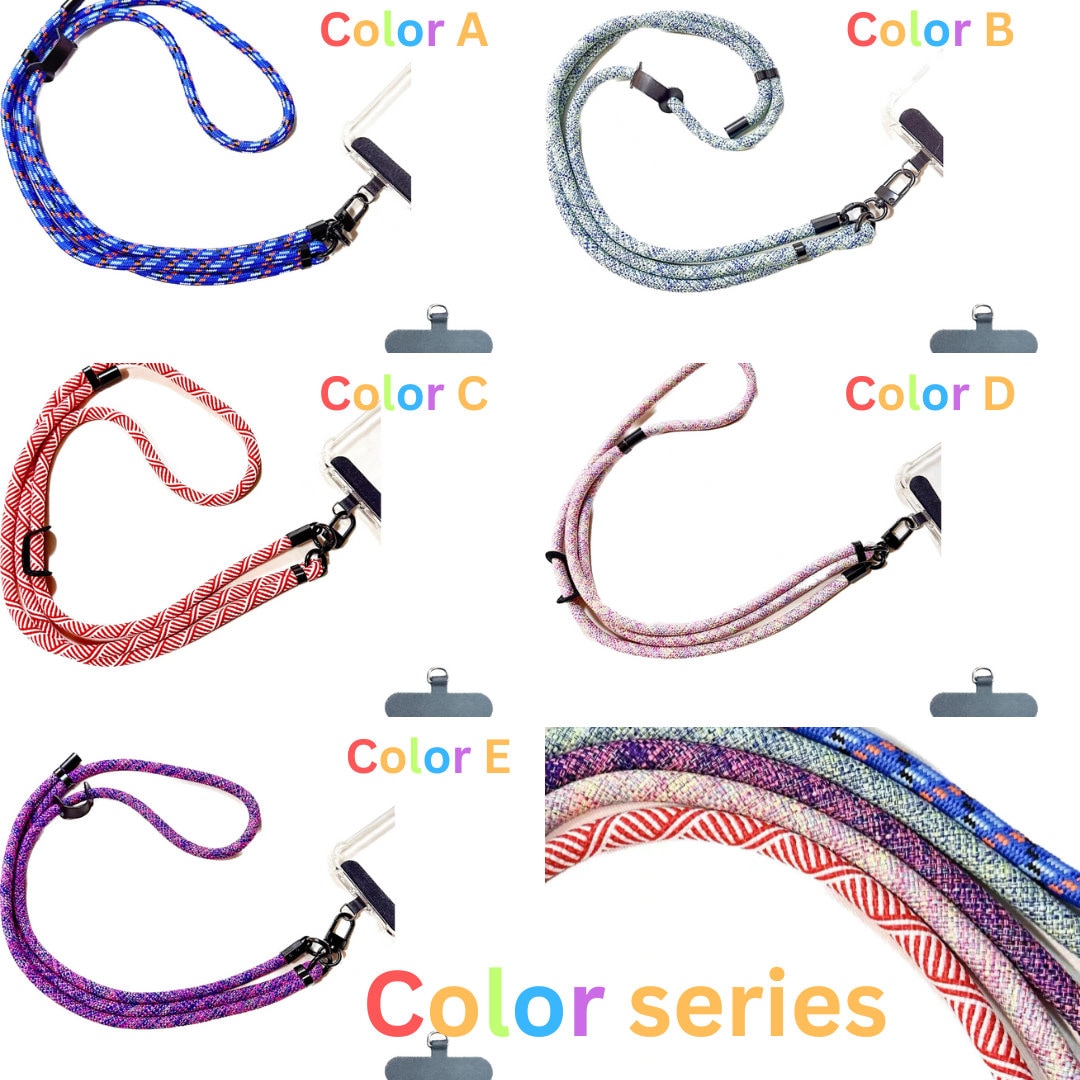 Universal Cross-Body Phone Lanyard Color Series: Adjustable, Secure, and Stylish Phone Strap. Bag Strap with Patch.Phone Tether.Festive gift