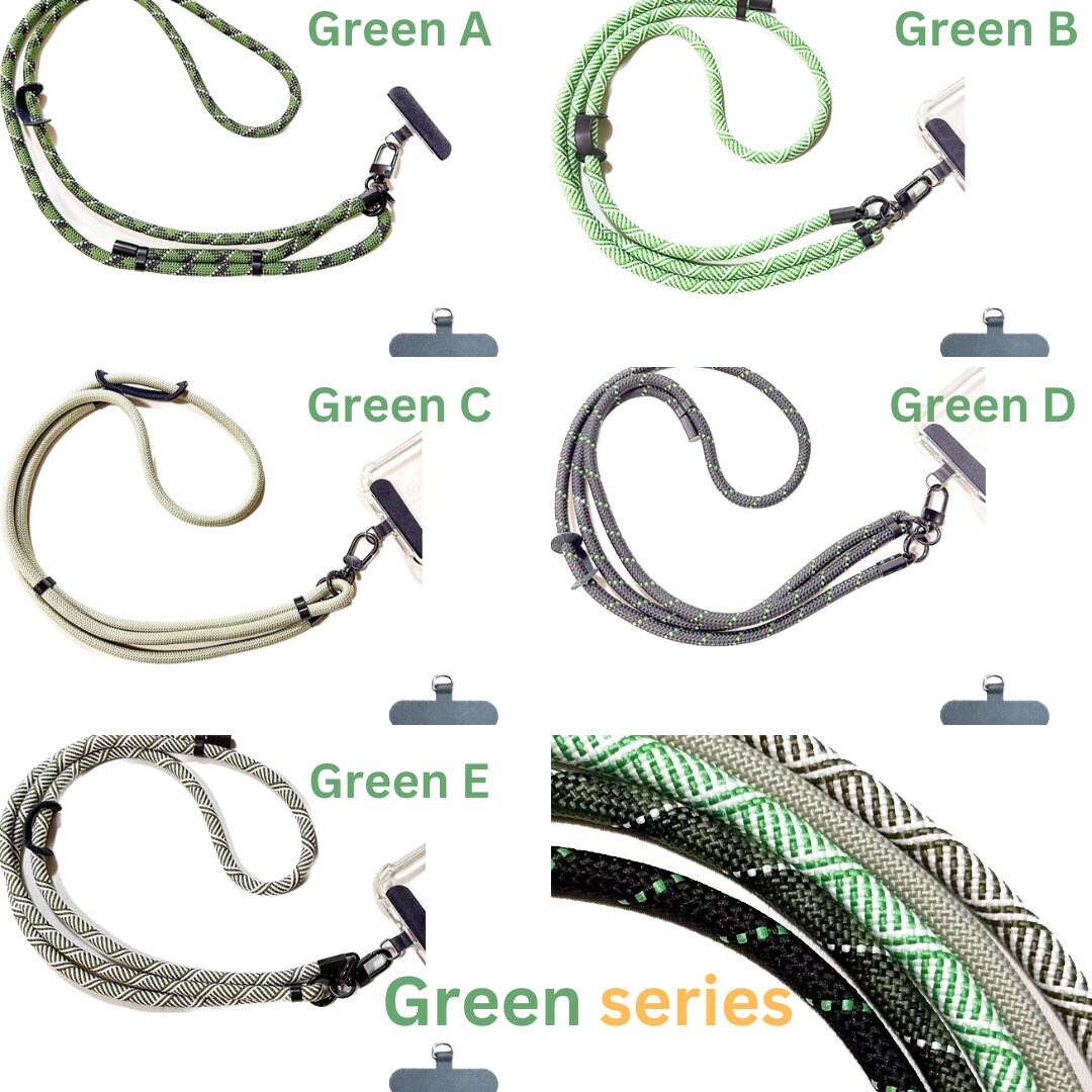 Cross-Body Phone Lanyard Green Series: Best Christmas Gift. Adjustable, Secure, and Stylish with Patch - Perfect Fit for All Phone Models