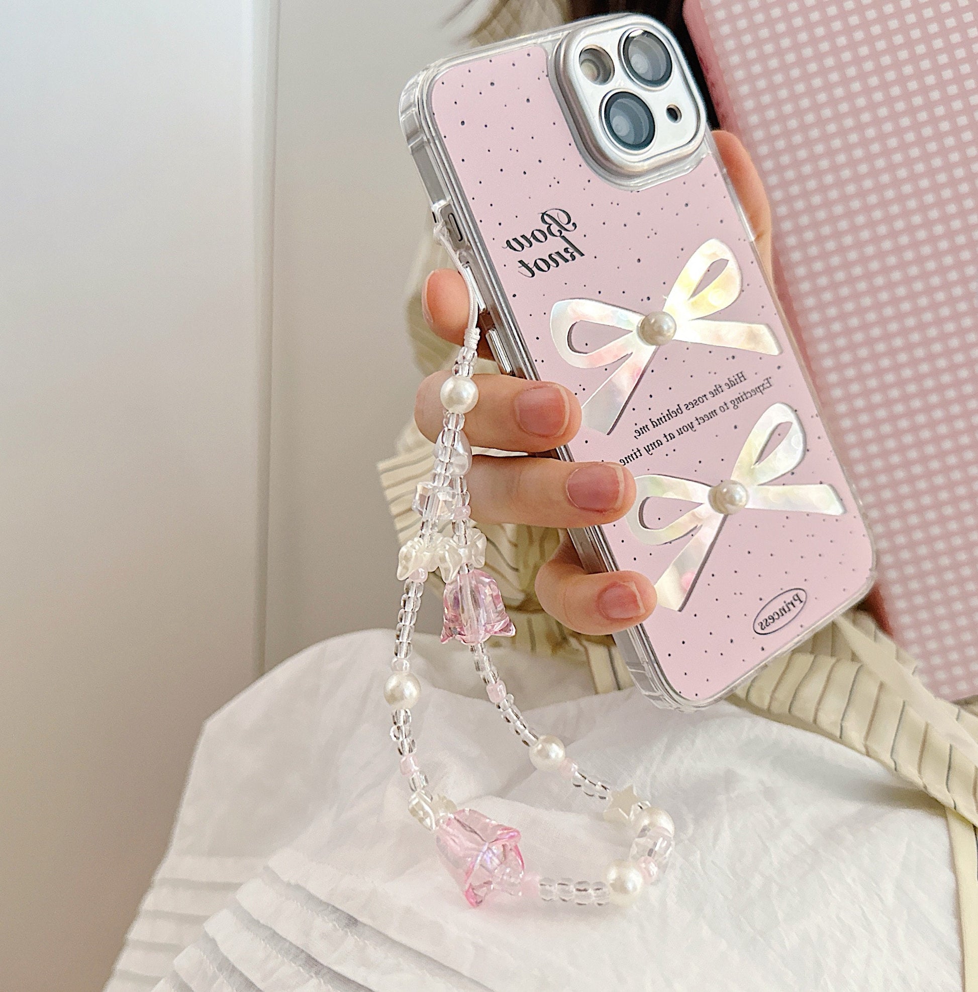 Cute Bluebell Bead Phone Charm Pink.Gift for everyone.Crystal Star Phone Keychain.Camera charm.Phone Wrist Strap.Y2K charm.Phone Tether