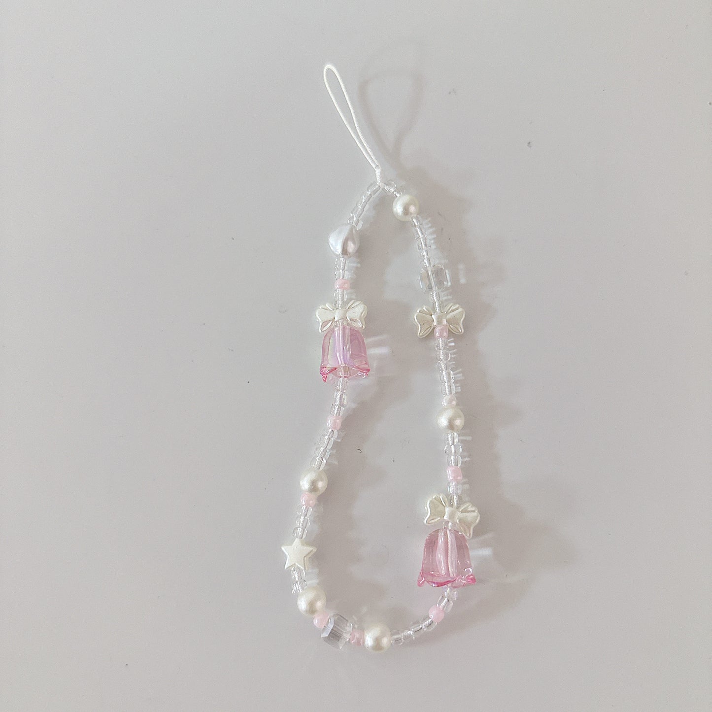 Cute Bluebell Bead Phone Charm Pink.Gift for everyone.Crystal Star Phone Keychain.Camera charm.Phone Wrist Strap.Y2K charm.Phone Tether