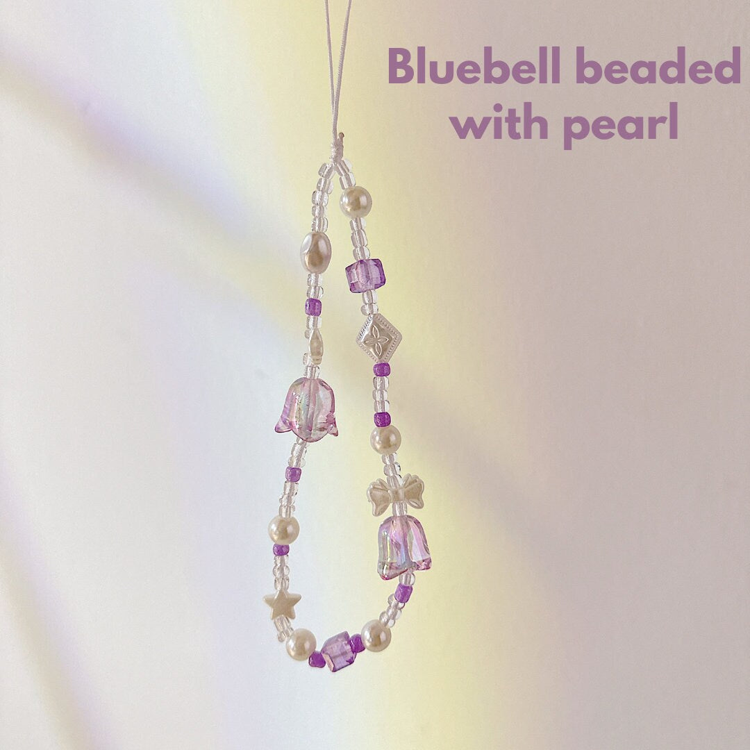Cute Beaded Phone Charm Purple in many designs.bridesmaid gifts.Phone Keychain.Camera Charm.Wrist Strap.Y2K charm.Phone wristlet.Bag Strap.