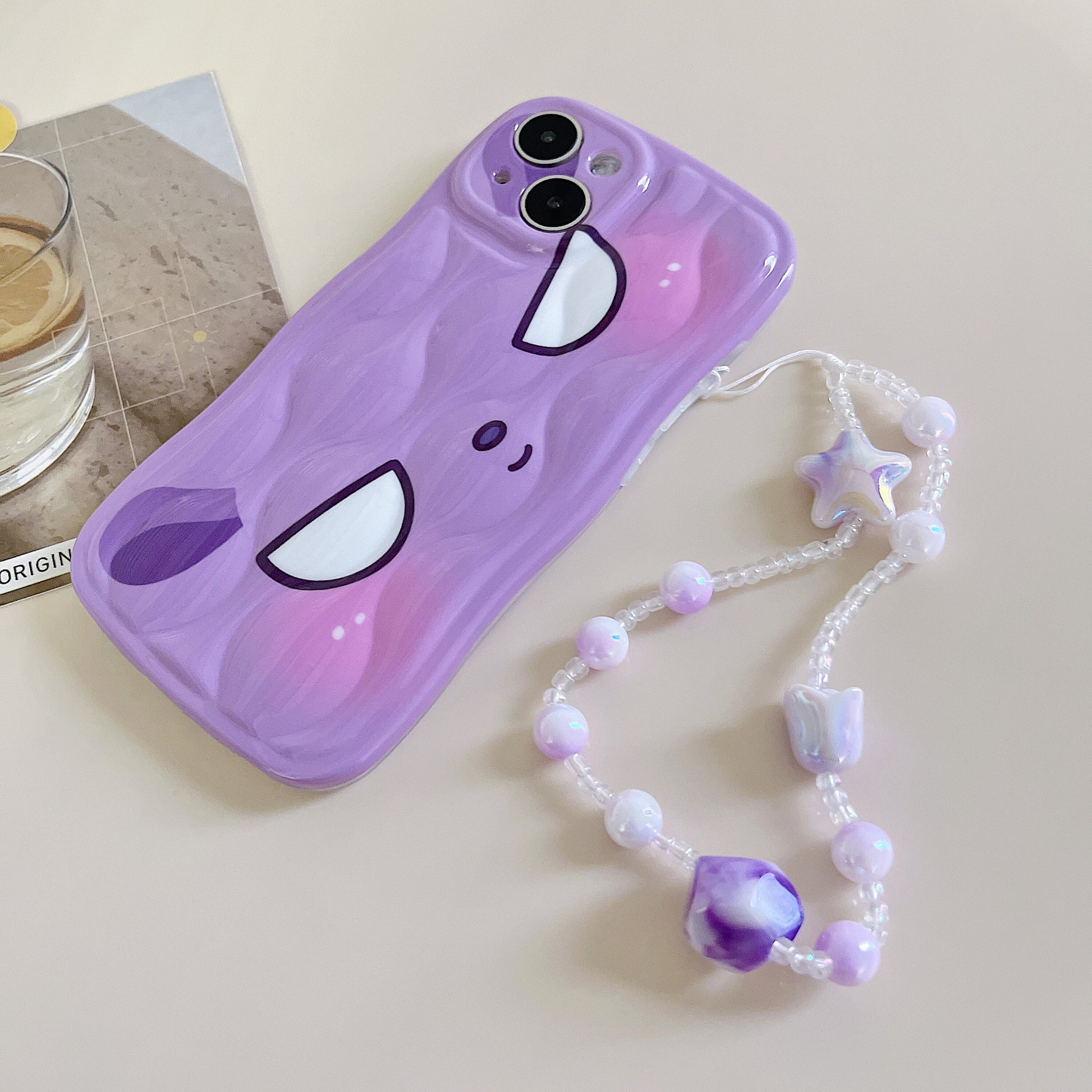 Cute Beaded Phone Charm Purple in many designs.bridesmaid gifts.Phone Keychain.Camera Charm.Wrist Strap.Y2K charm.Phone wristlet.Bag Strap.