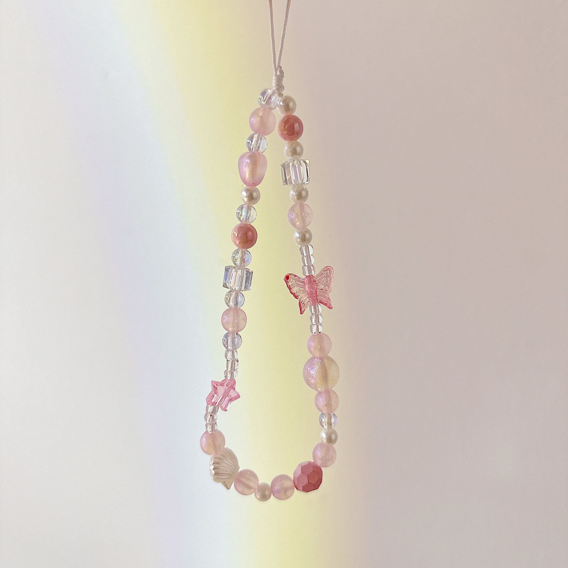 Cute Beaded Phone Charm Pink wristlet.bridesmaid gifts.Phone Keychain.Phone Wrist Strap.Camera Charm.Y2K charm.Bag Charm.Phone Tether.Gifts.