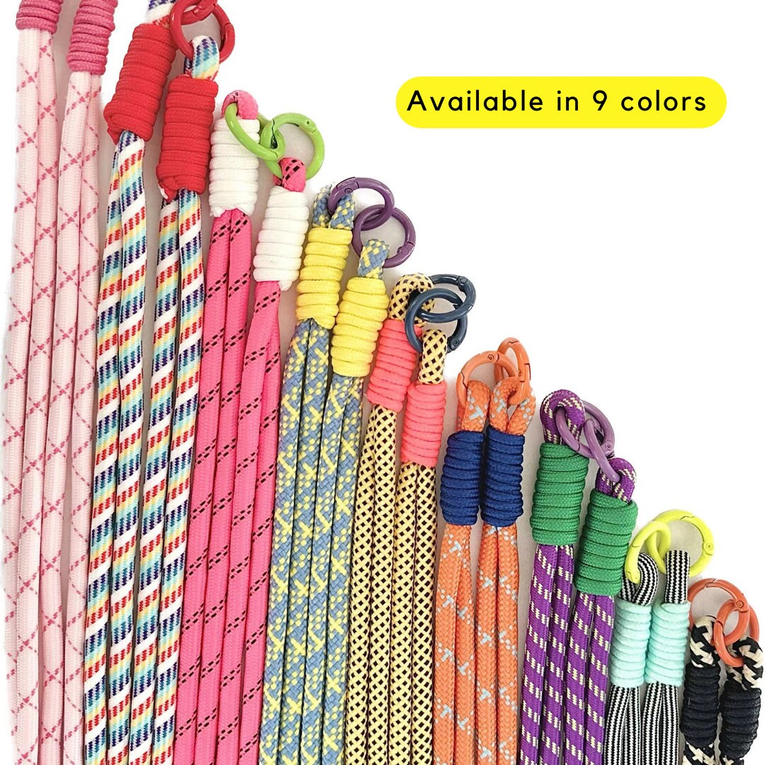 Orange crossbody Dual-strand Phone strap. Christmas gift for everyone.Handmade shoulder strap.Universal fit.Anti-theft strap.Phone Tether.