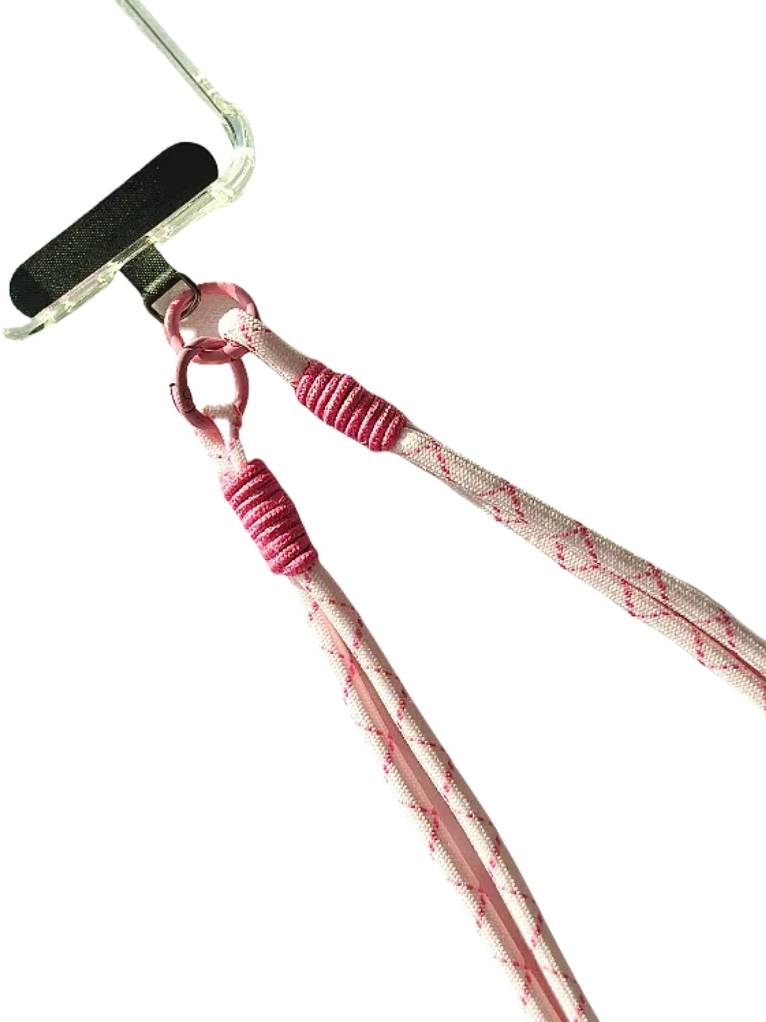 Crossbody Dual-strand Phone lanyard Pink.Bridesmaid gifts.Phone Strap.Handmade shoulder strap.Universal fit.Anti-theft strap.Phone Tether.