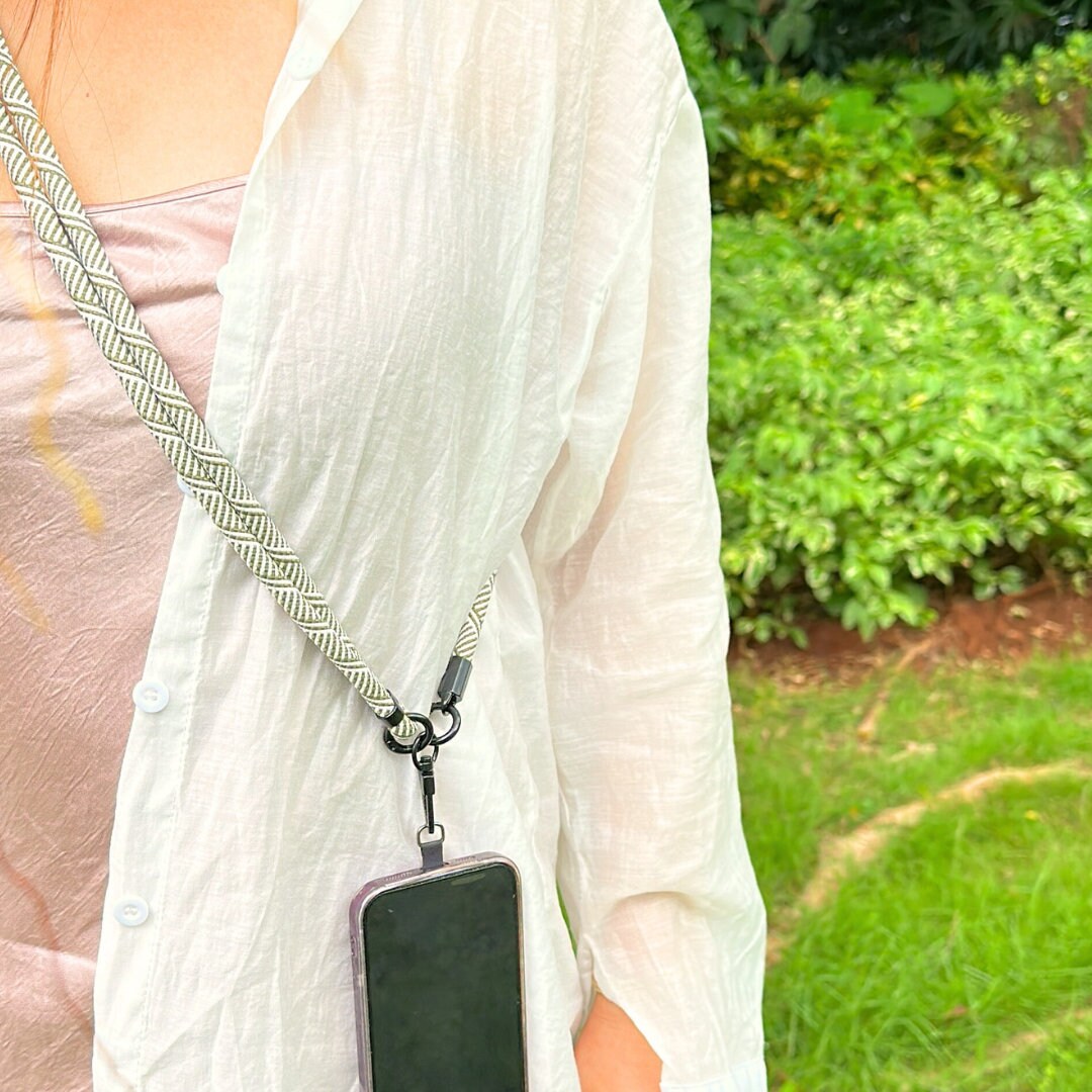 Cross-Body Phone Lanyard Green Series: Best Christmas Gift. Adjustable, Secure, and Stylish with Patch - Perfect Fit for All Phone Models