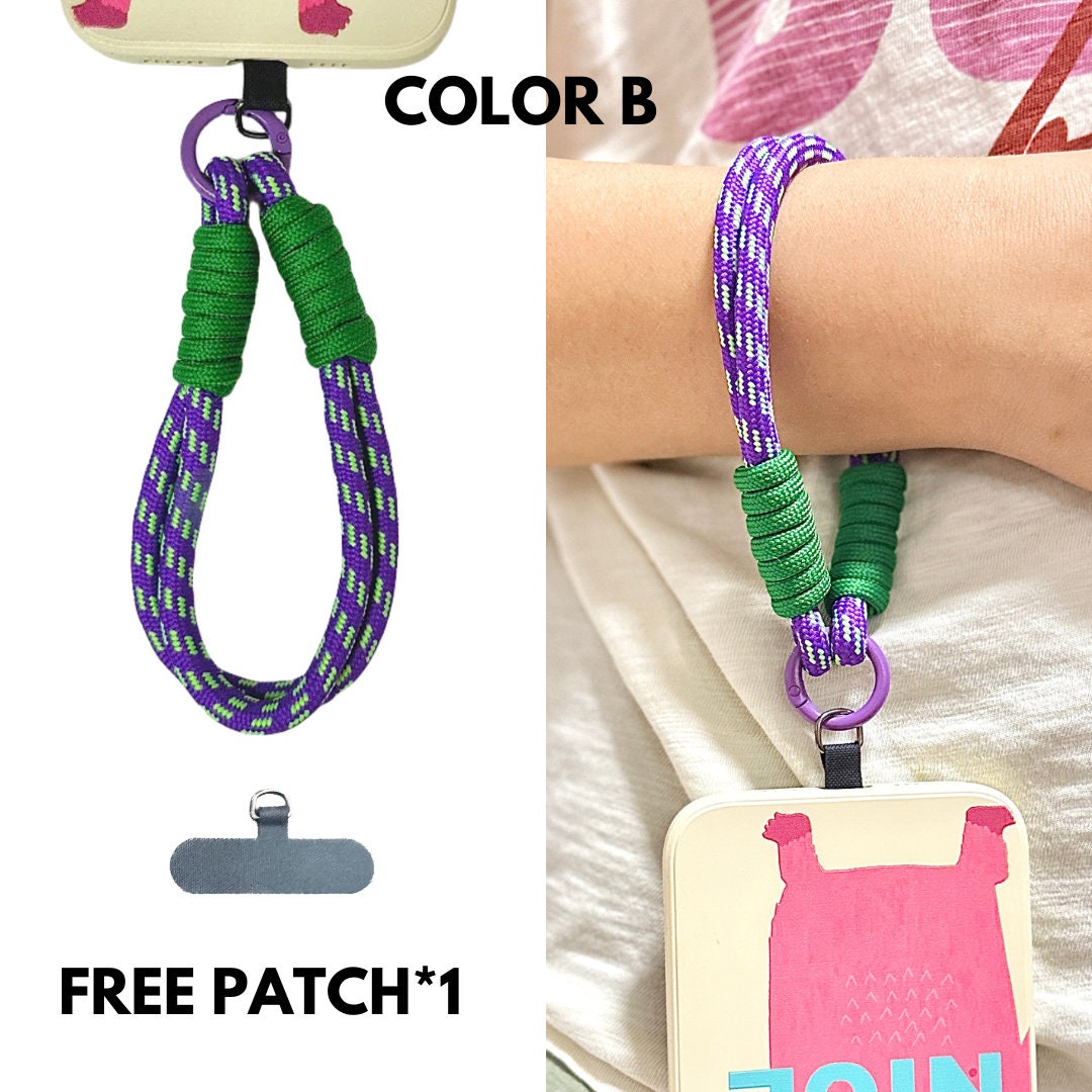 High-quality festival gift for everyone:Handmade Nylon Phone Wrist Strap-Durable,Stylish, Multi-Purpose,Universal Fit,6 Colors,Travel gift