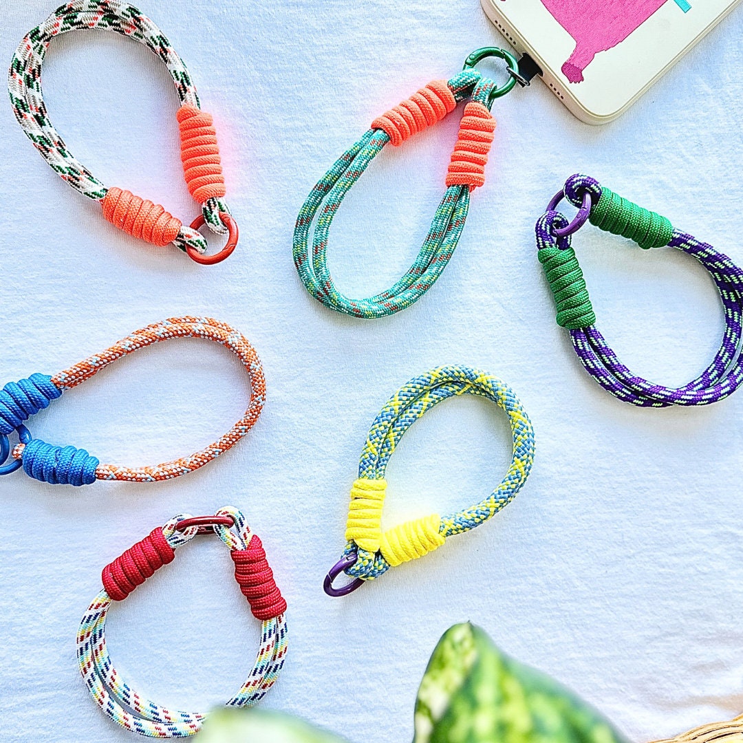 Colorful Handmade Nylon Phone Wrist Strap | Purple - Durable, Stylish, Multi-Purpose Travel Gift | Christmas Gift | Bridesmaid Gift
