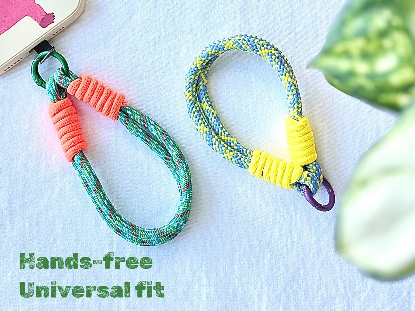 High-quality festival gift for everyone:Handmade Nylon Phone Wrist Strap-Durable,Stylish, Multi-Purpose,Universal Fit,6 Colors,Travel gift