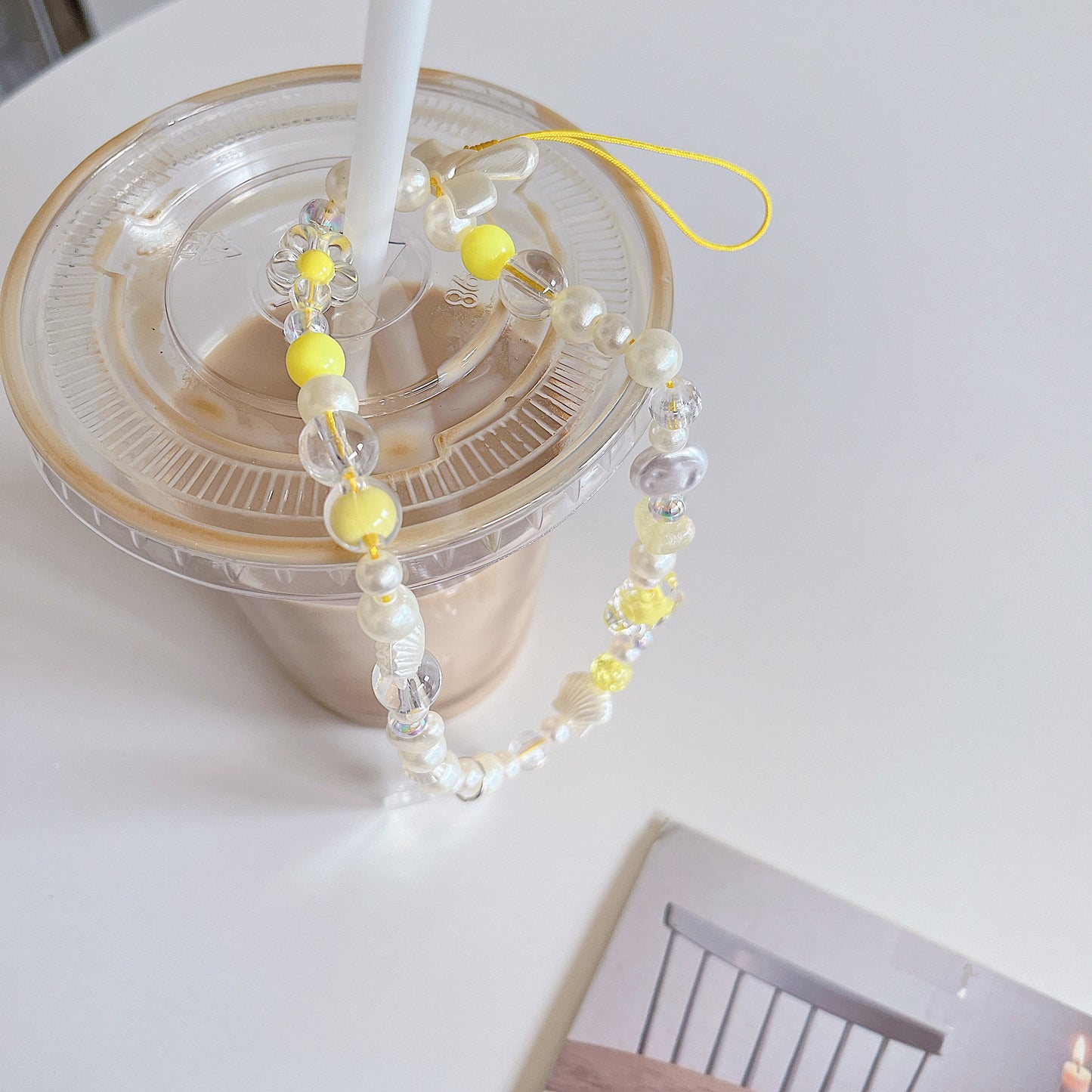 Cute Beaded Phone Charm Yellow series.Star Bead Phone Keychain.Phone String.Phone wristlet.Y2K charm.Camera Charm.Bag Charm.gift for her.
