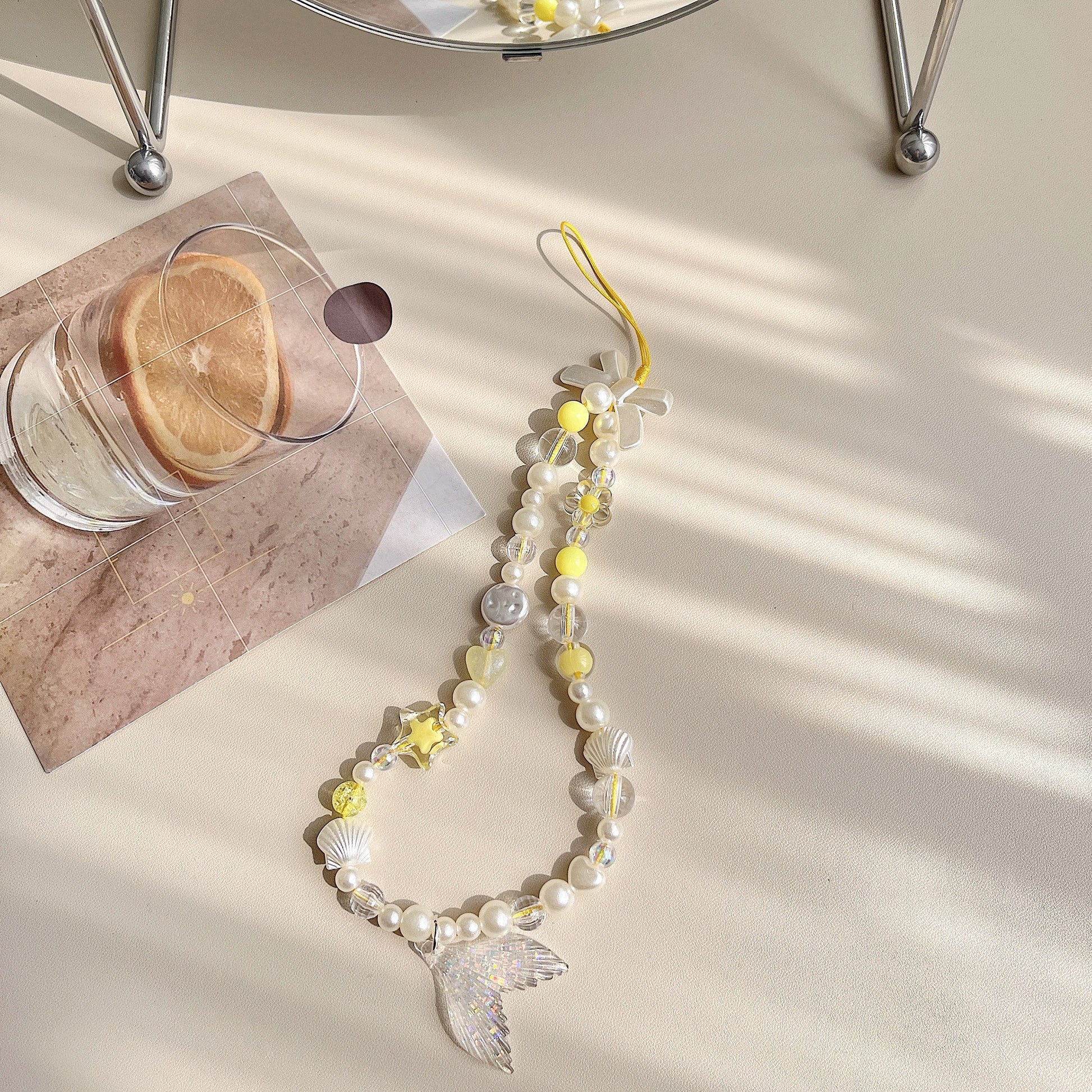 Cute Beaded Phone Charm Yellow series.Star Bead Phone Keychain.Phone String.Phone wristlet.Y2K charm.Camera Charm.Bag Charm.gift for her.