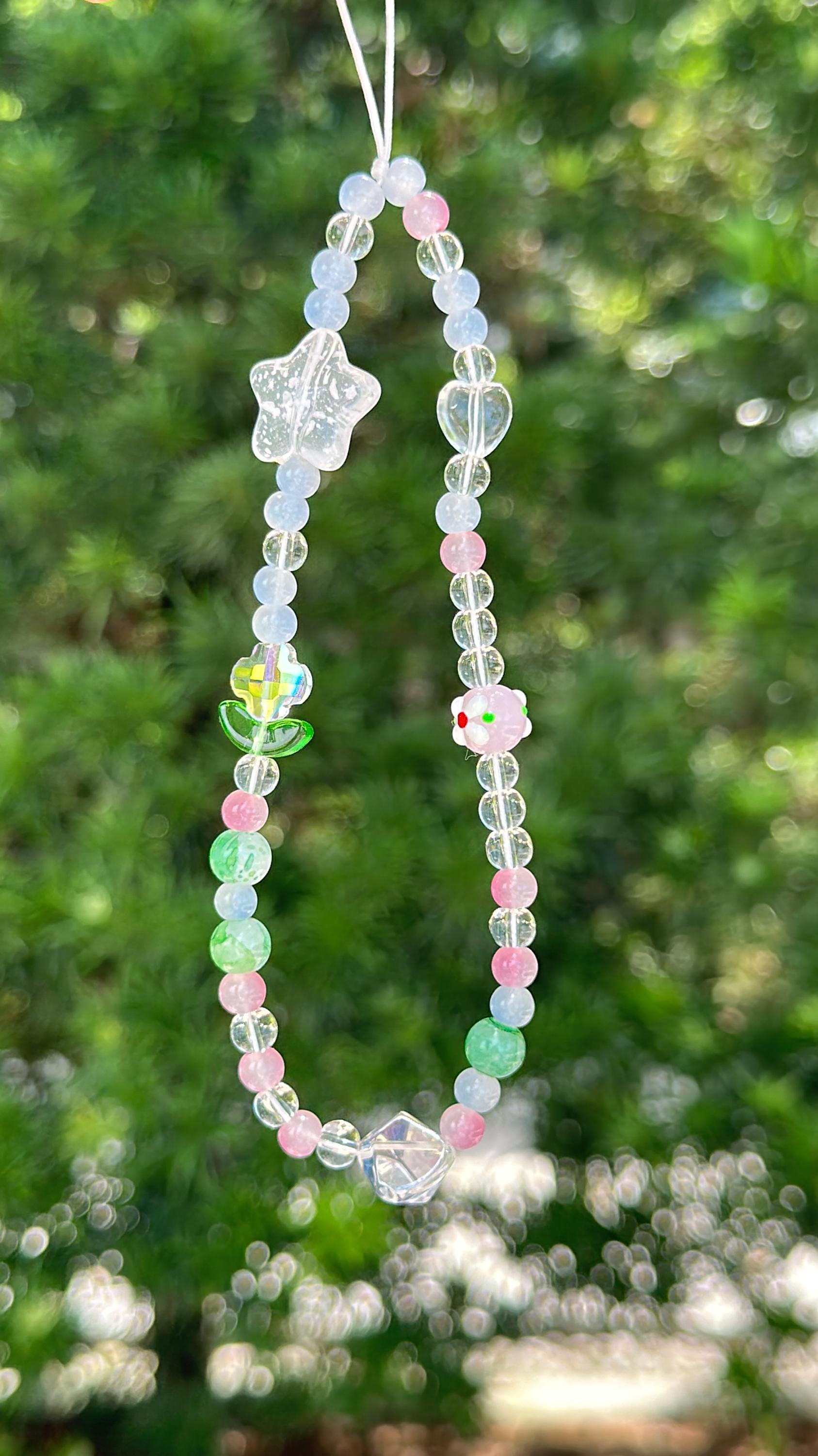 Cute Tulip Beaded Phone Charm - Colorful Beaded Wristlet, Y2K Phone Strap, Camera Tether - Perfect Gift for Friends & Family