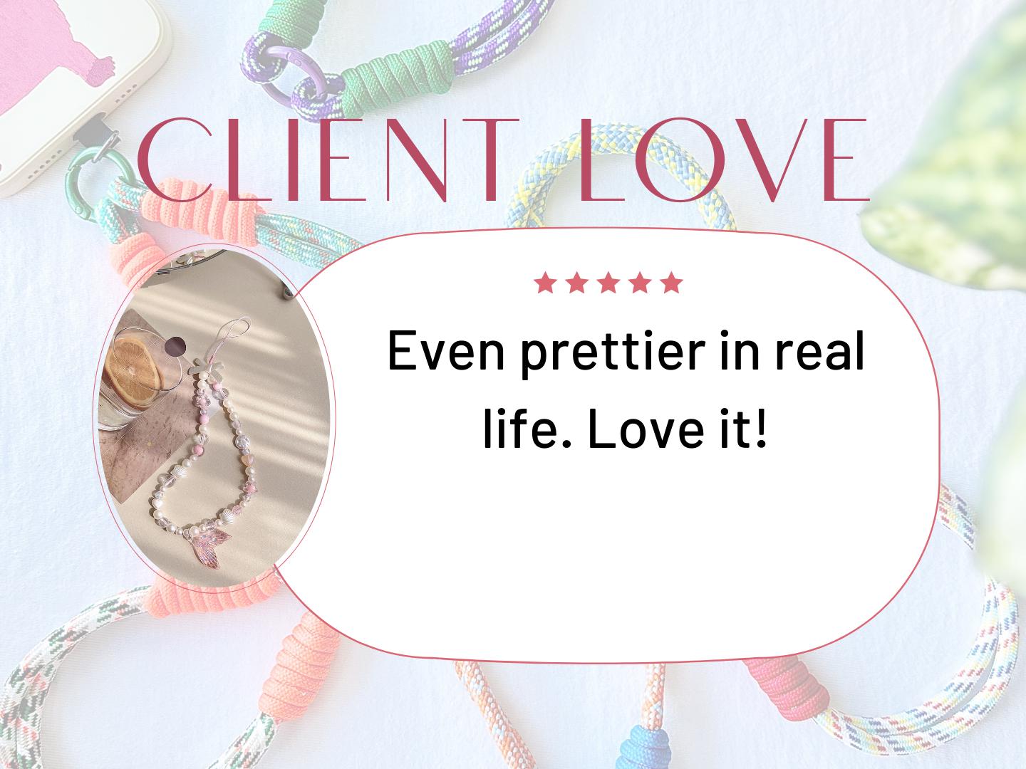 Cute Bluebell Bead Phone Charm White Crystal Star Phone Keychain Camera String Phone Wrist Strap Y2K charm Wristlet anti-theft Phone Tether