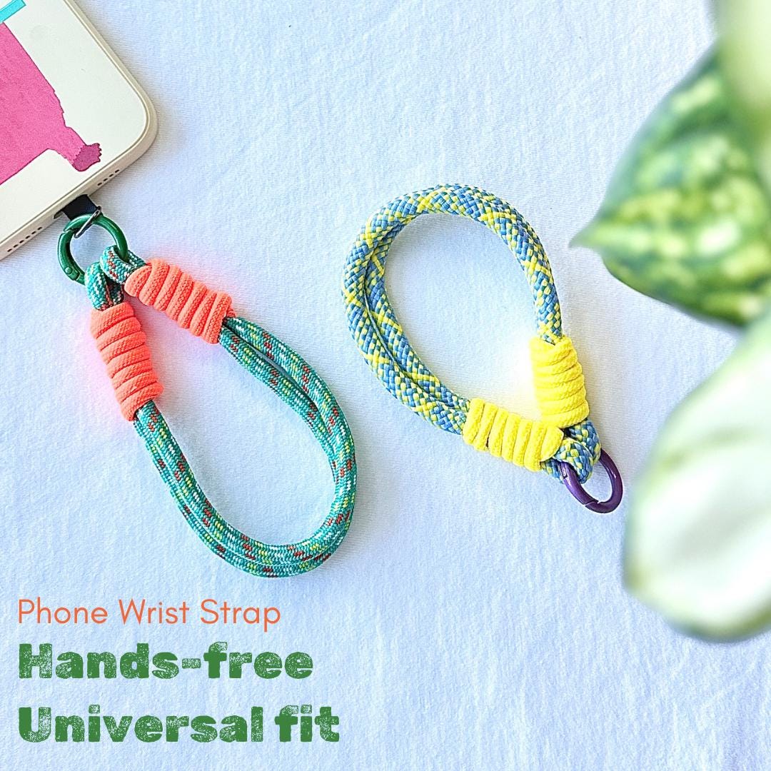 Colorful Handmade Nylon Phone Wrist Strap | Purple - Durable, Stylish, Multi-Purpose Travel Gift | Christmas Gift | Bridesmaid Gift