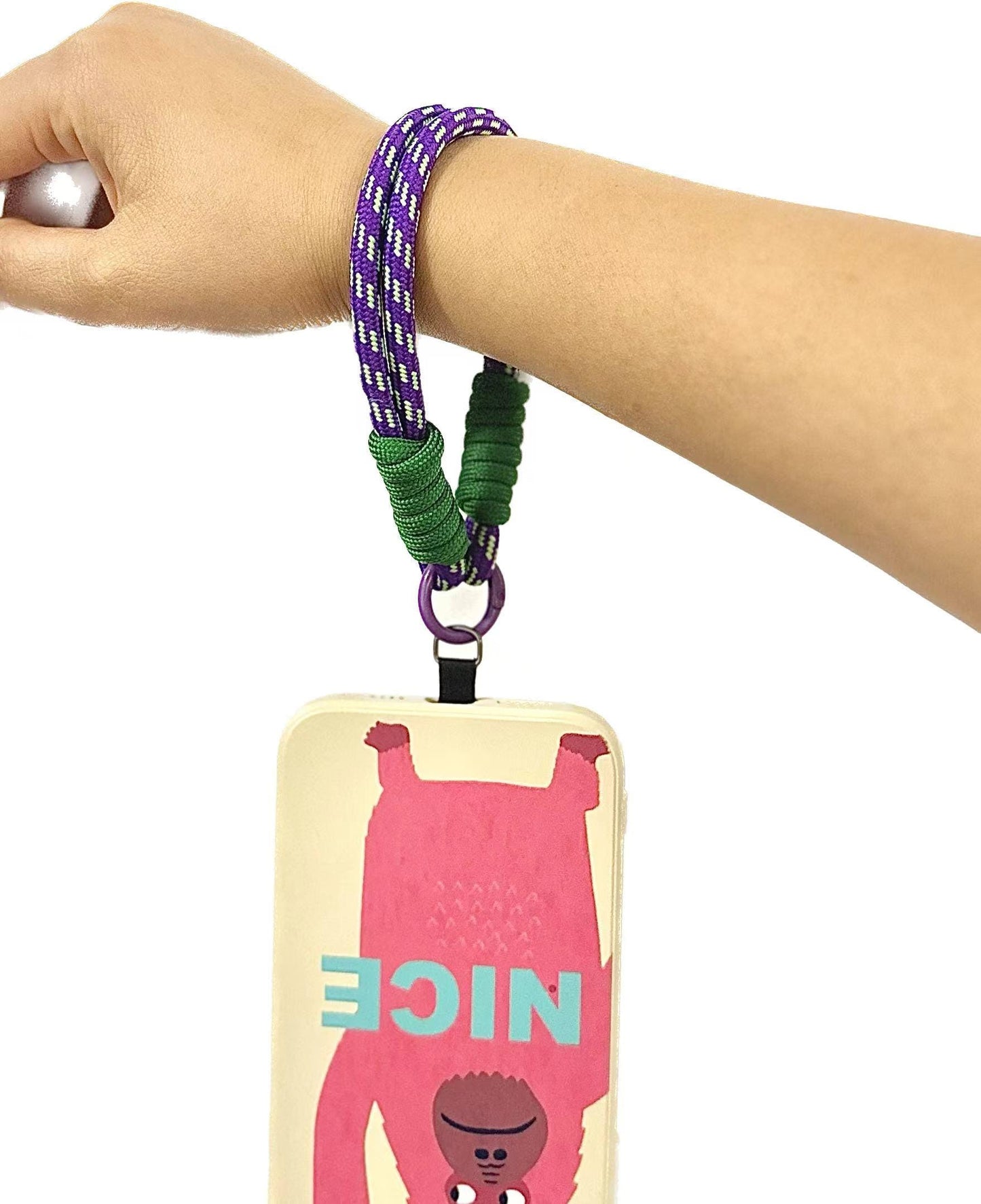Colorful Handmade Nylon Phone Wrist Strap | Purple - Durable, Stylish, Multi-Purpose Travel Gift | Christmas Gift | Bridesmaid Gift