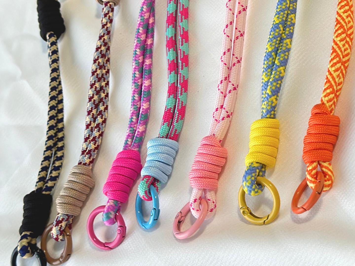 NEW Handmade DuoTone Color-Block Rope Phone Wristlet in Wine Red Camo Blend-Vibrant, Universal fit phone strap.bag charm.Best festive gift.