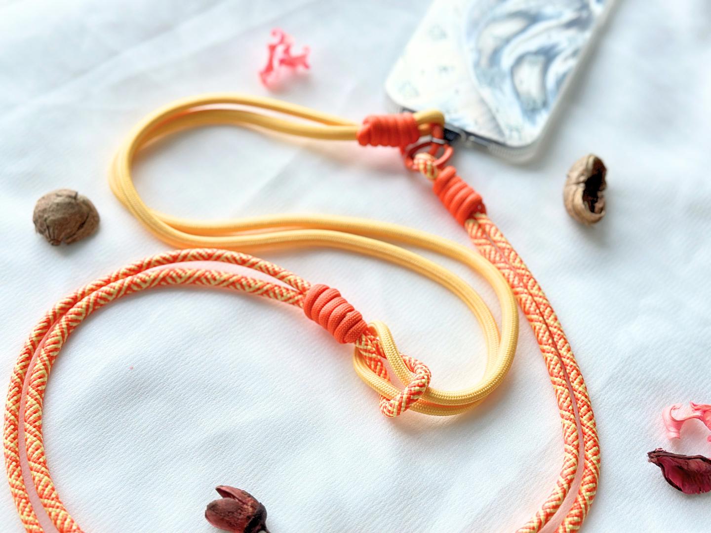 Handmade Rope Crossbody Phone strap.Christmas gift.Rope strap in 3 colors-Vibrant, Universal fit phone strap.festive gift.