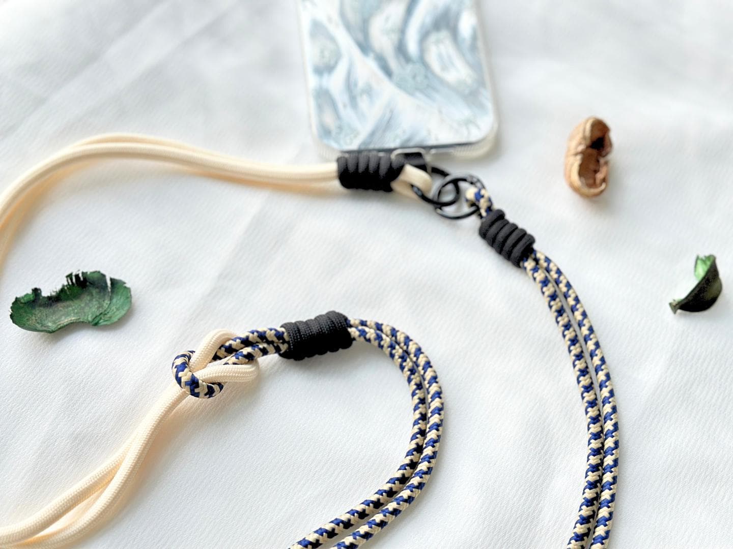 Handmade Rope Crossbody Phone strap.Christmas gift.Rope strap in 3 colors-Vibrant, Universal fit phone strap.festive gift.