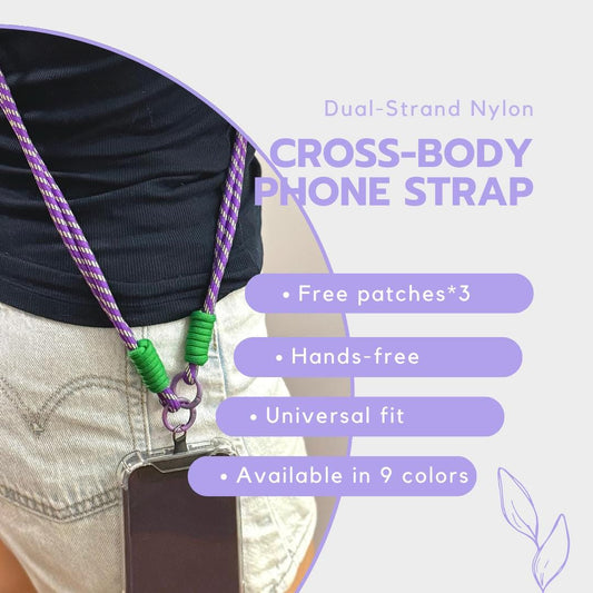 Crossbody Rope Phone Strap.Colorful Phone Lanyard.Handmade bridesmaid gift.Hand-free universal fit Durable Climbing Rope Design.Gift for her