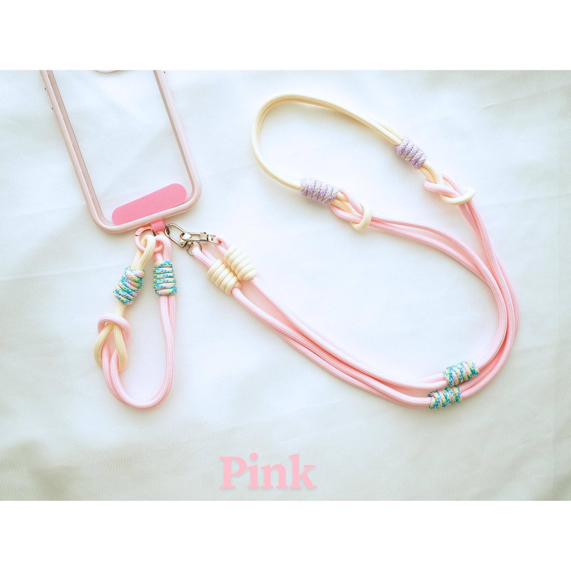 NEW Handmade Crossbody & Wrist Phone Strap Set | Dual-Strand Floral Lanyards | Hands-Free Travel Gift with Free secure Tabs (4 Colors)