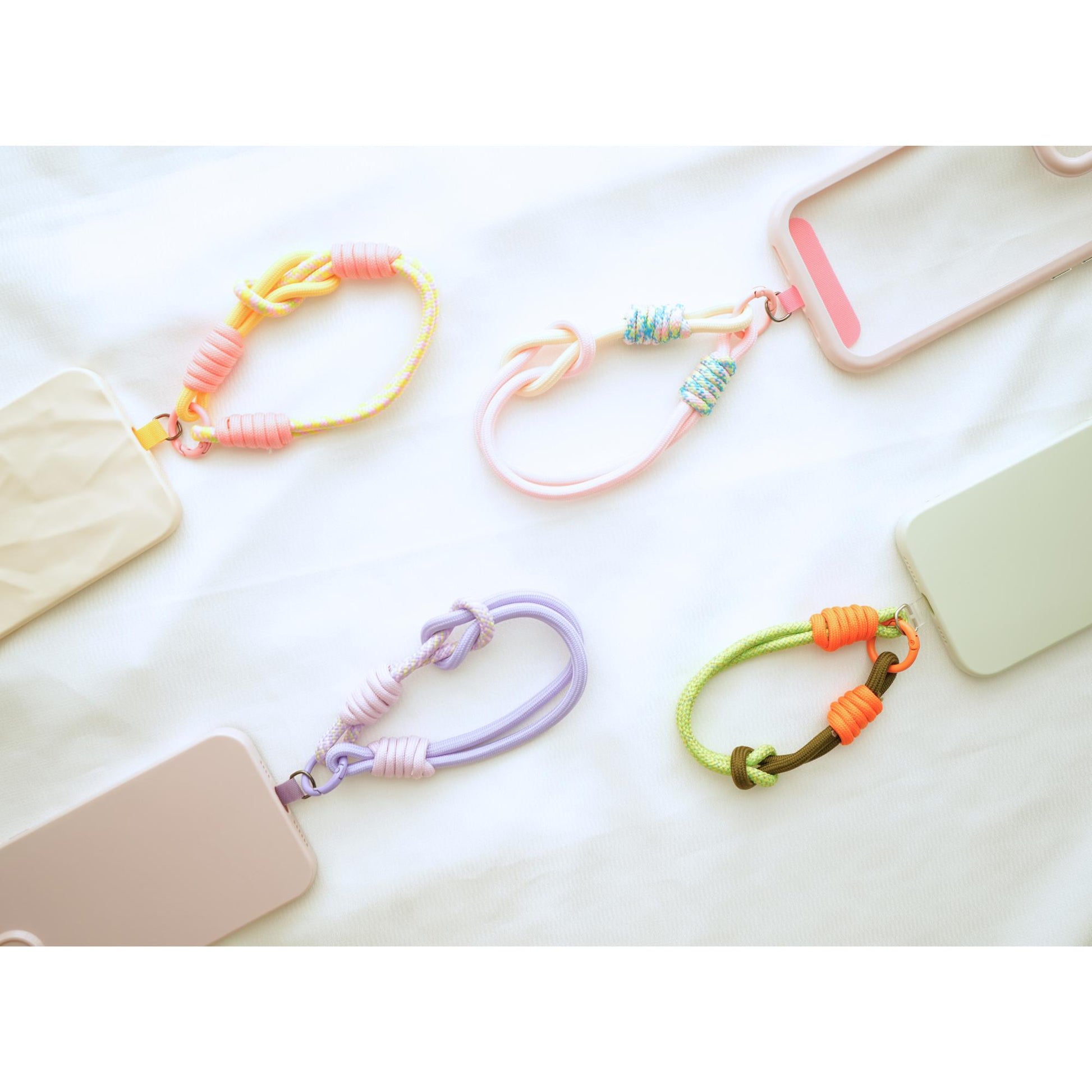 NEW Handmade Crossbody & Wrist Phone Strap Set | Dual-Strand Floral Lanyards | Hands-Free Travel Gift with Free secure Tabs (4 Colors)