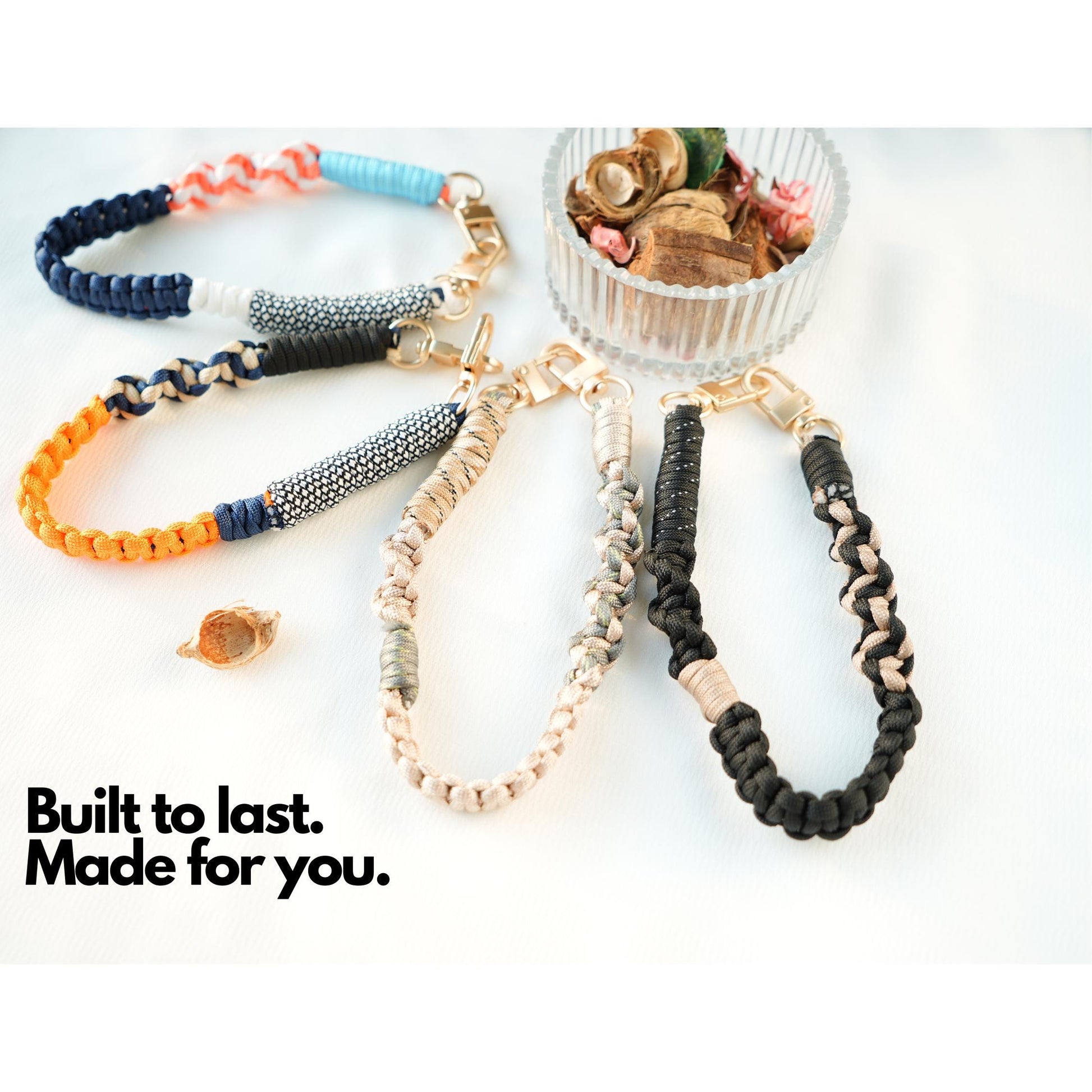 NEW Handmade braided phone Wristlet in 4 colors - Vibrant, Universal fit rope phone strap.bag charm.thoughtful festive gifts.
