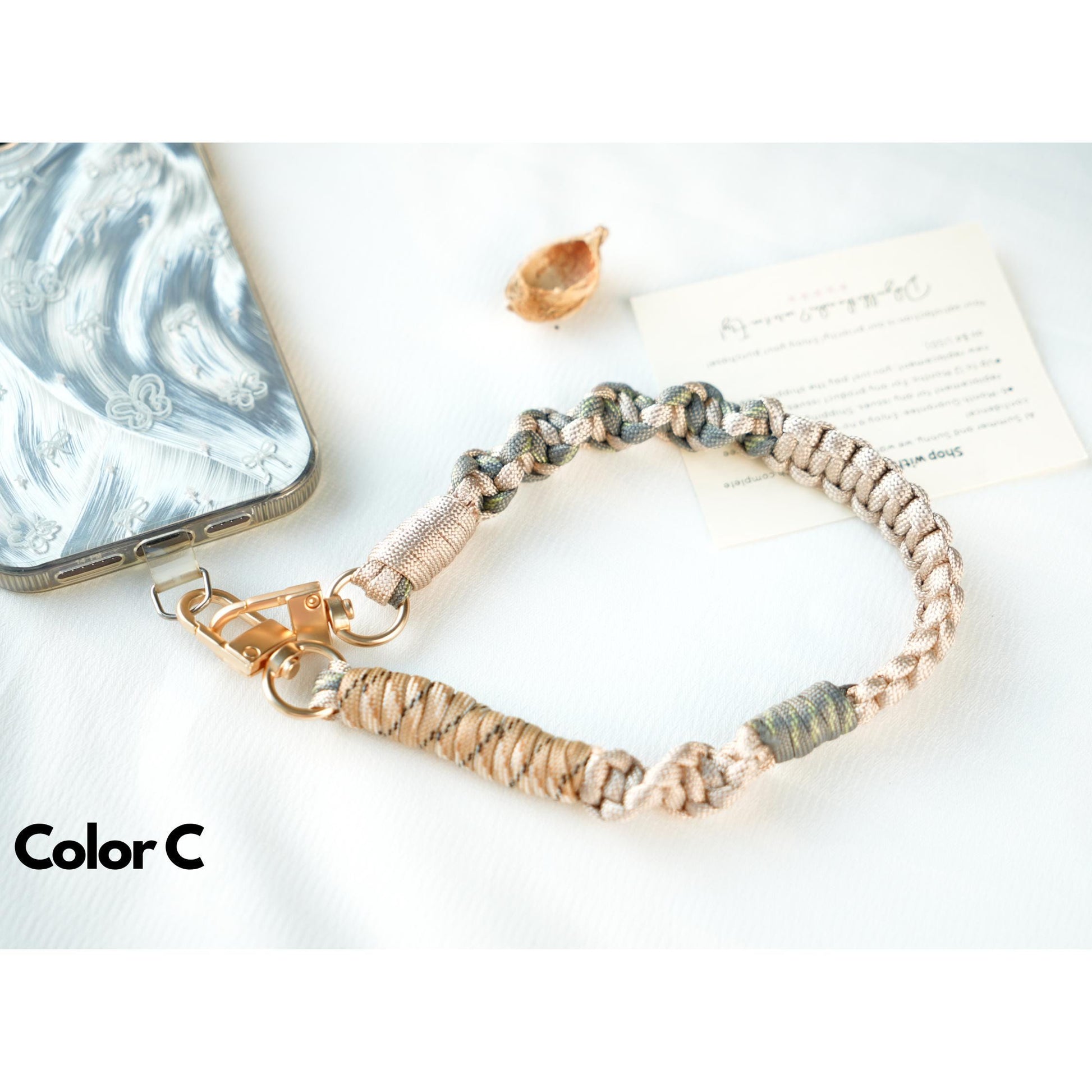 NEW Handmade braided phone Wristlet in 4 colors - Vibrant, Universal fit rope phone strap.bag charm.thoughtful festive gifts.