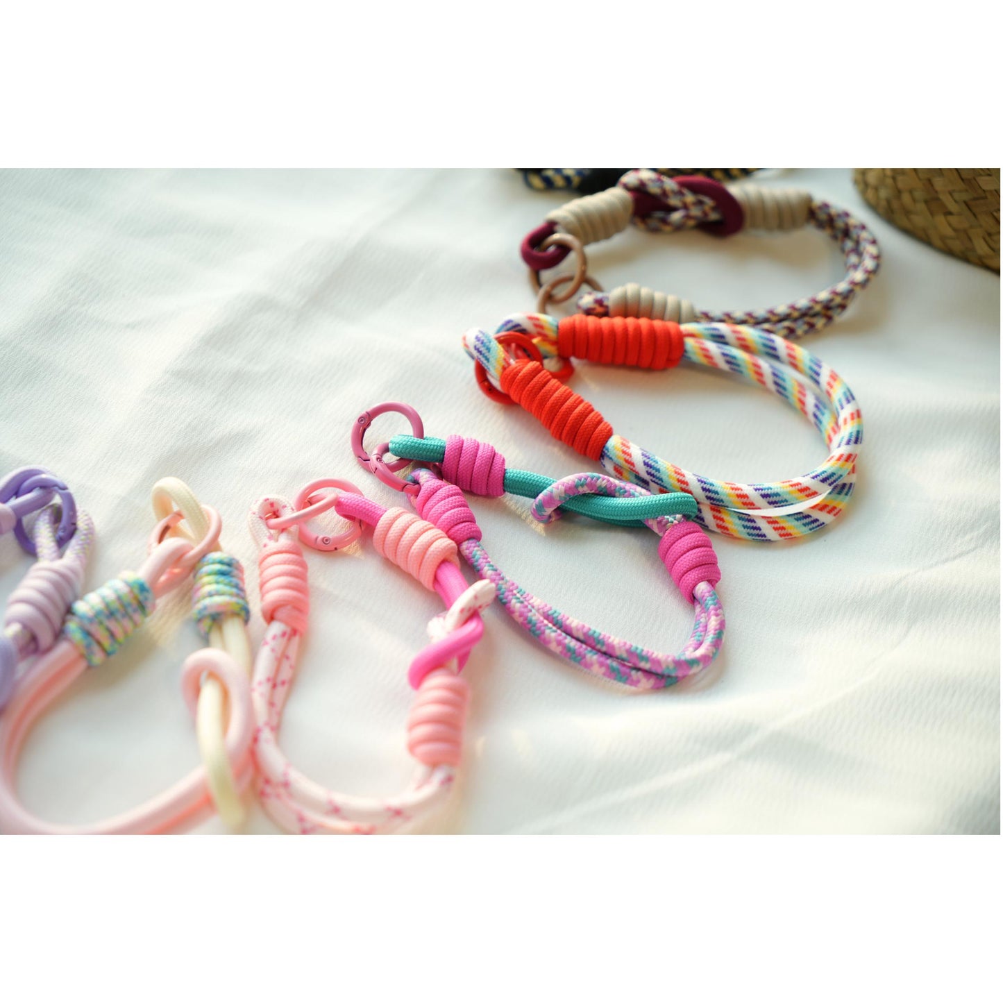 Handmade Rope Phone Wristlet in 20 colors-Vibrant, Universal fit phone strap.bag charm.thoughtful festive gifts.