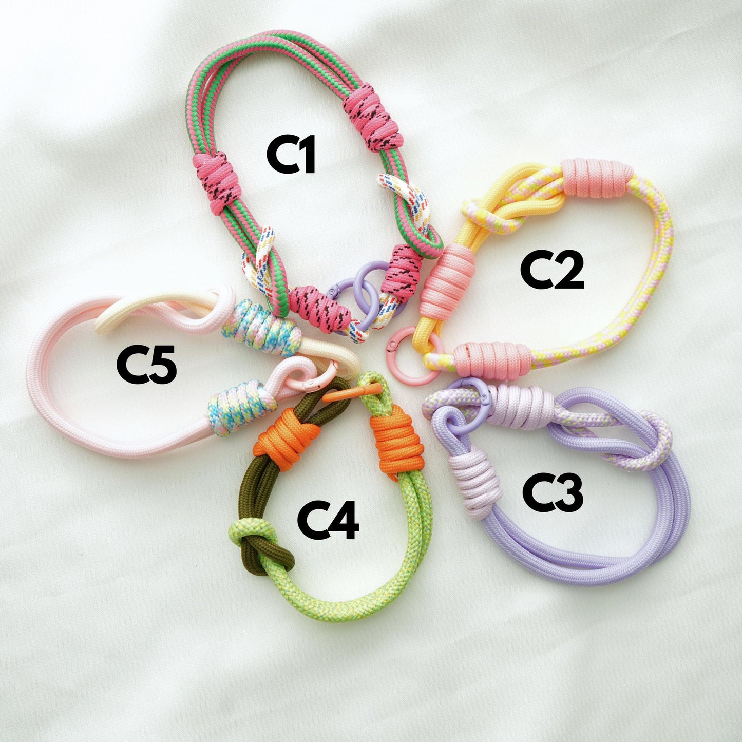 Handmade Rope Phone Wristlet in 20 colors-Vibrant, Universal fit phone strap.bag charm.thoughtful festive gifts.